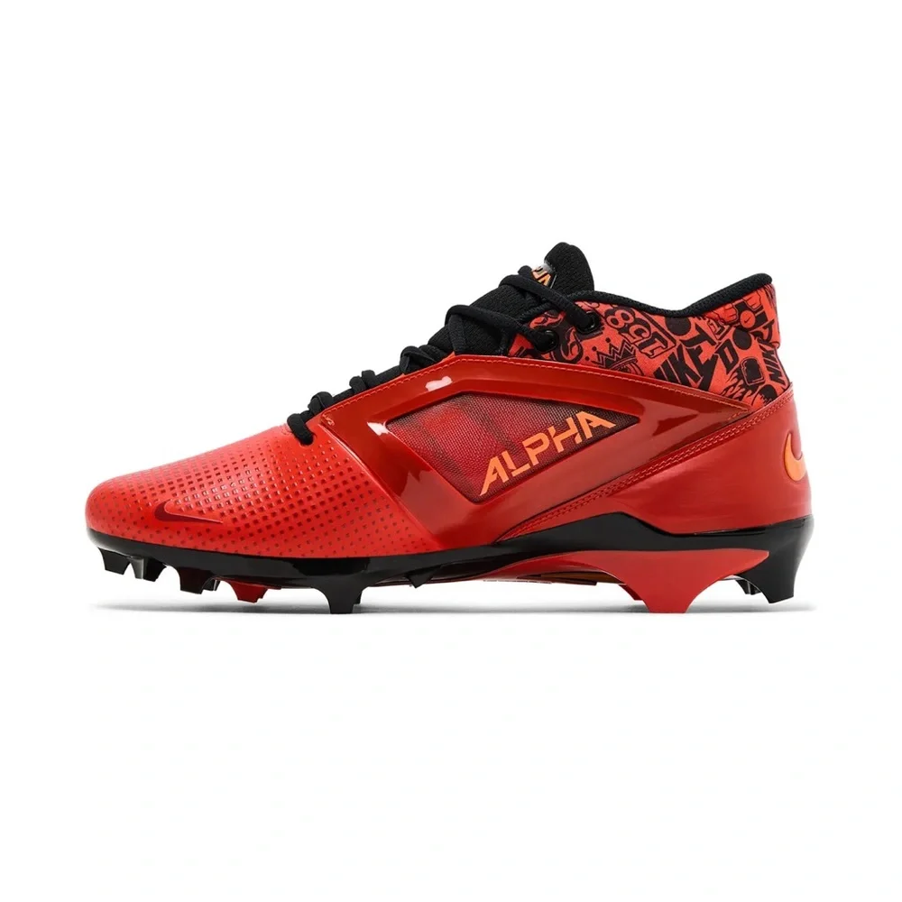 NIKE Alpha Menace 4 Pro 'Picante Red Black FQ3984 600 Football Cleats Size 12